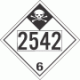 UN 2542 - Inhalation Hazard Class 6.1 Placards