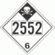 UN 2552 - Inhalation Hazard Class 6.1 Placards