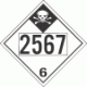 UN 2567 - Inhalation Hazard Class 6.1 Placards