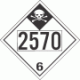 UN 2570 - Inhalation Hazard Class 6.1 Placards