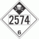 UN 2574 - Inhalation Hazard Class 6.1 Placards