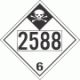 UN 2588 - Inhalation Hazard Class 6.1 Placards