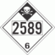 UN 2589 - Inhalation Hazard Class 6.1 Placards