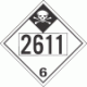 UN 2611 - Inhalation Hazard Class 6.1 Placards