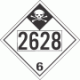 UN 2628 - Inhalation Hazard Class 6.1 Placards