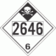 UN 2646 - Inhalation Hazard Class 6.1 Placards