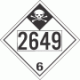 UN 2649 - Inhalation Hazard Class 6.1 Placards