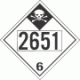 UN 2651 - Inhalation Hazard Class 6.1 Placards