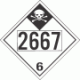 UN 2667 - Inhalation Hazard Class 6.1 Placards