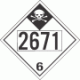 UN 2671 - Inhalation Hazard Class 6.1 Placards