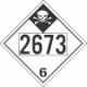 UN 2673 - Inhalation Hazard Class 6.1 Placards