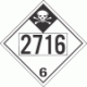 UN 2716 - Inhalation Hazard Class 6.1 Placards