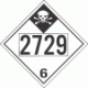 UN 2729 - Inhalation Hazard Class 6.1 Placards