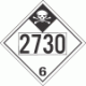 UN 2730 - Inhalation Hazard Class 6.1 Placards