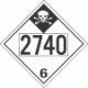 UN 2740 - Inhalation Hazard Class 6.1 Placards