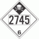 UN 2745 - Inhalation Hazard Class 6.1 Placards