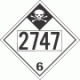 UN 2747 - Inhalation Hazard Class 6.1 Placards