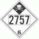 UN 2757 - Inhalation Hazard Class 6.1 Placards