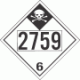 UN 2759 - Inhalation Hazard Class 6.1 Placards