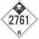 UN 2761 - Inhalation Hazard Class 6.1 Placards