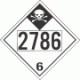 UN 2786 - Inhalation Hazard Class 6.1 Placards