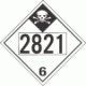 UN 2821 - Inhalation Hazard Class 6.1 Placards