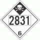 UN 2831 - Inhalation Hazard Class 6.1 Placards