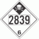 UN 2839 - Inhalation Hazard Class 6.1 Placards