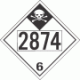 UN 2874 - Inhalation Hazard Class 6.1 Placards