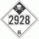 UN 2928 - Inhalation Hazard Class 6.1 Placards