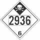 UN 2936 - Inhalation Hazard Class 6.1 Placards