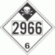 UN 2966 - Inhalation Hazard Class 6.1 Placards