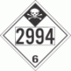 UN 2994 - Inhalation Hazard Class 6.1 Placards