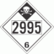 UN 2995 - Inhalation Hazard Class 6.1 Placards