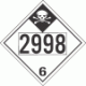 UN 2998 - Inhalation Hazard Class 6.1 Placards