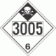 UN 3005 - Inhalation Hazard Class 6.1 Placards