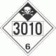 UN 3010 - Inhalation Hazard Class 6.1 Placards