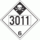 UN 3011 - Inhalation Hazard Class 6.1 Placards