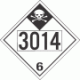 UN 3014 - Inhalation Hazard Class 6.1 Placards