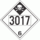 UN 3017 - Inhalation Hazard Class 6.1 Placards