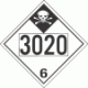 UN 3020 - Inhalation Hazard Class 6.1 Placards