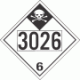 UN 3026 - Inhalation Hazard Class 6.1 Placards