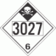 UN 3027 - Inhalation Hazard Class 6.1 Placards