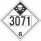 UN 3071 - Inhalation Hazard Class 6.1 Placards