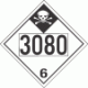 UN 3080 - Inhalation Hazard Class 6.1 Placards