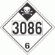 UN 3086 - Inhalation Hazard Class 6.1 Placards