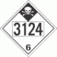 UN 3124 - Inhalation Hazard Class 6.1 Placards