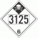 UN 3125 - Inhalation Hazard Class 6.1 Placards