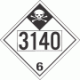 UN 3140 - Inhalation Hazard Class 6.1 Placards