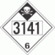 UN 3141 - Inhalation Hazard Class 6.1 Placards